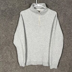Taylor Stitch Sweatshirt Mens XL Gray 1/4 Zip Thermal Mock Neck Horizon Pullover